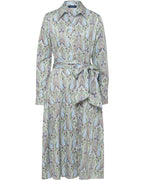 Highmoor Paisley dress (Blue/Green/Beige)