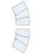 Luis Steindl Pack of 6 mouth and nose masks with checks (6x colorful)