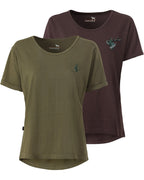 Parforce Women's T-shirts 2-pack (Brown/olive)