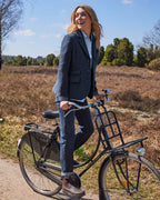 Highmoor Tweed blazer with loden contrast (Dark blue/bleu)