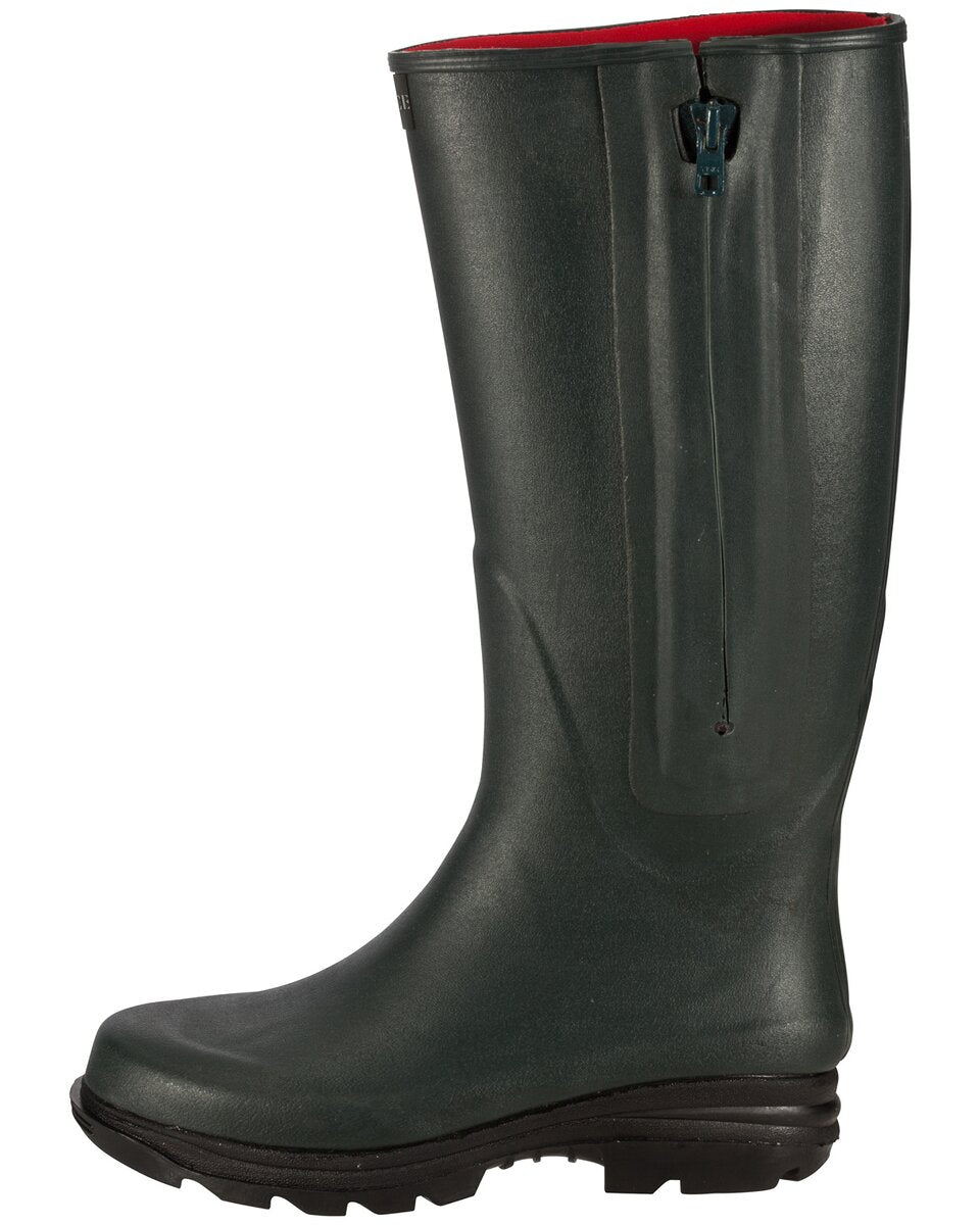 Parforce Rubber boots with zip and neoprene lining (Olive)
