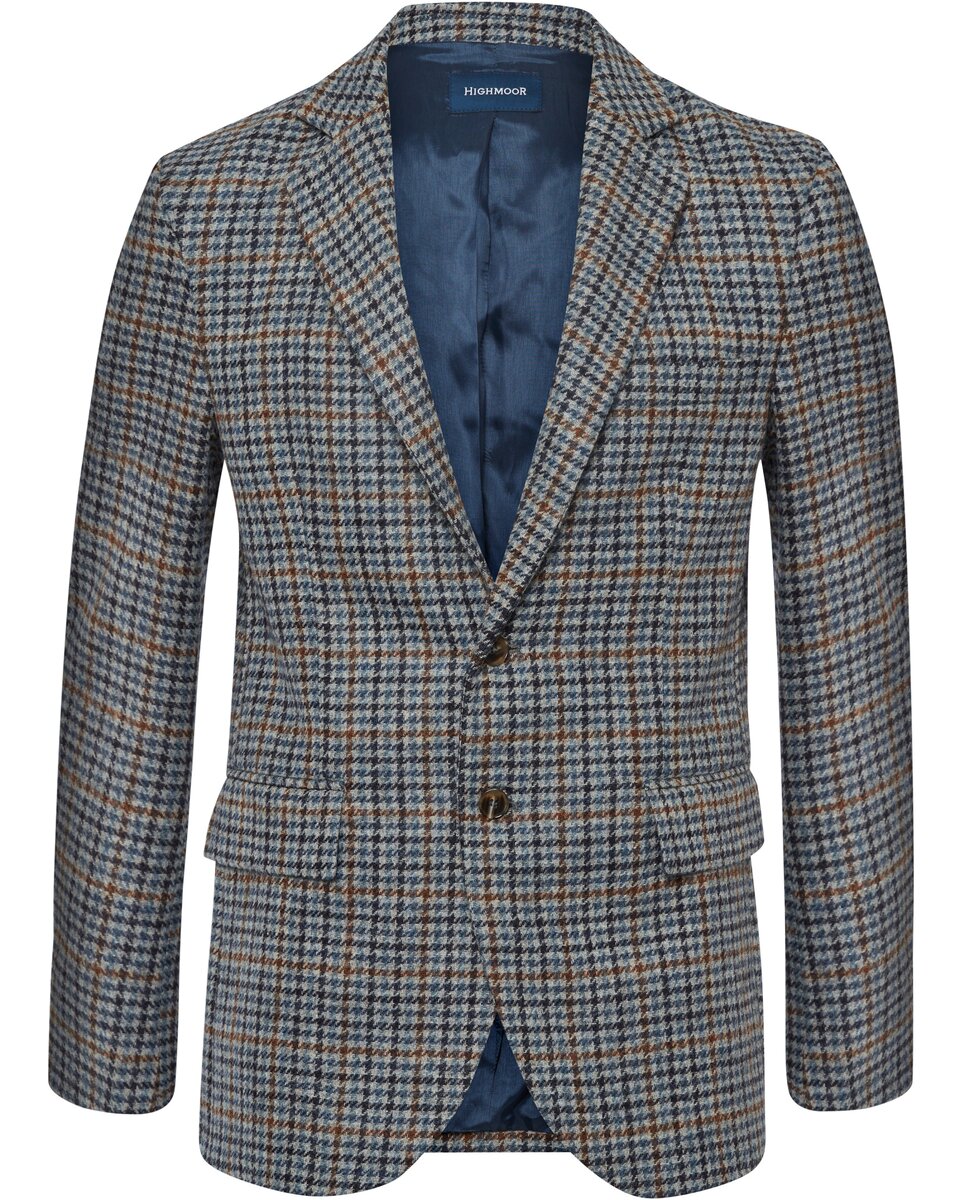 Highmoor Houndstooth jacket (Gray-Blue)