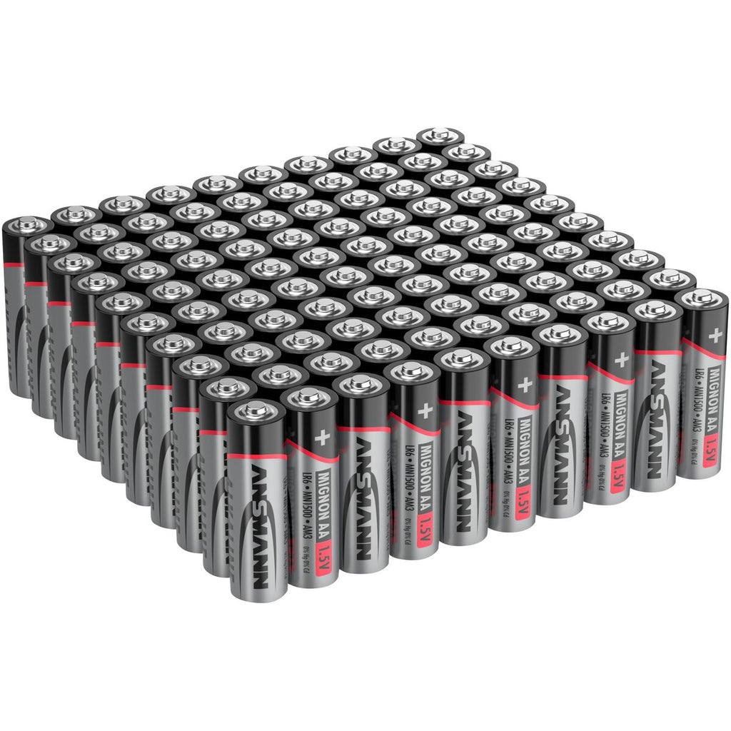 Ansmann Alkaline Mignon AA batteries – 100 pieces