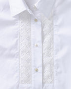 Luis Steindl Shirt blouse with lace insert (White)