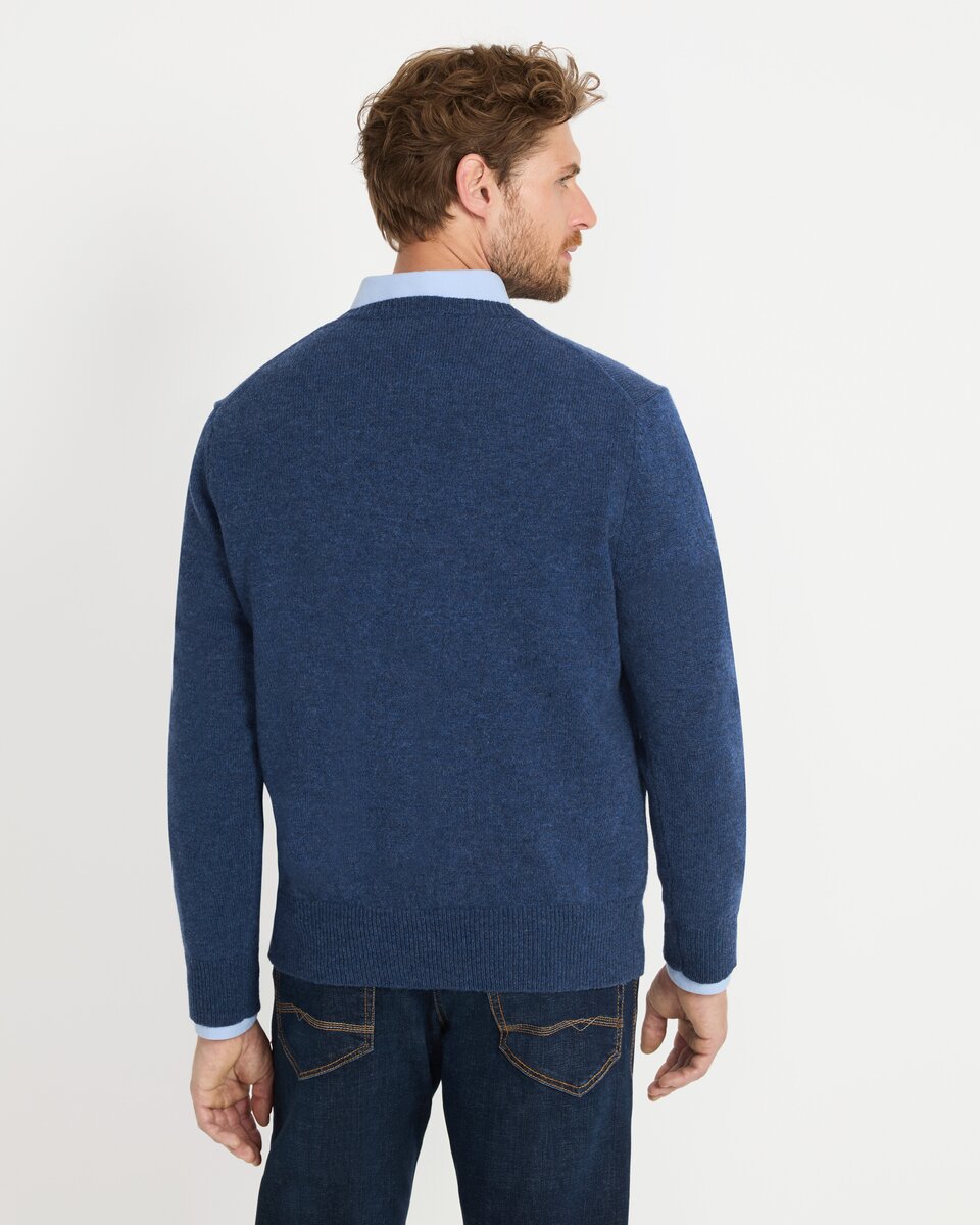 Highmoor Round neck sweater (Blue melange)