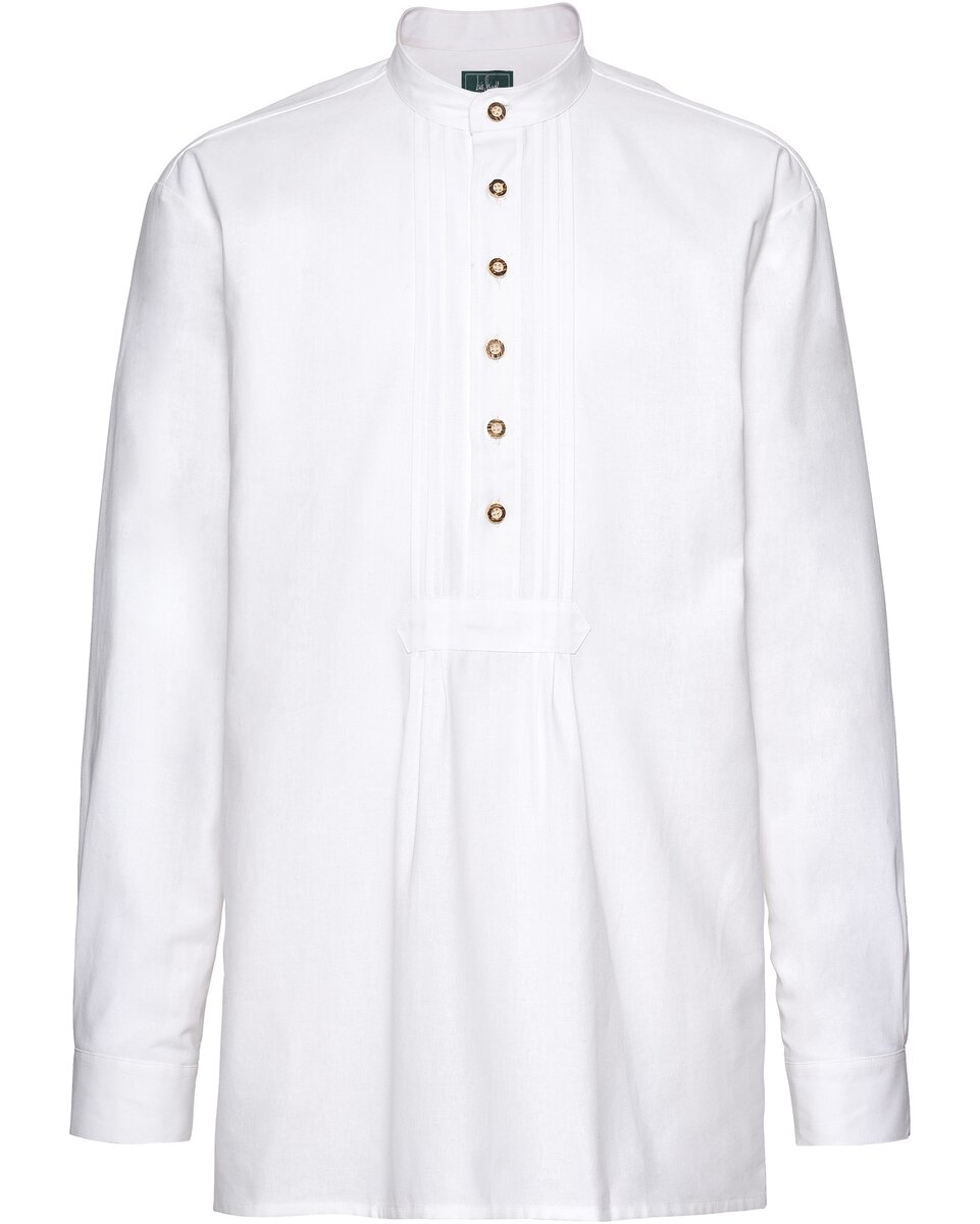 Luis Steindl Pull-on shirt with tucks (White)