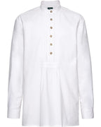 Luis Steindl Pull-on shirt with tucks (White)