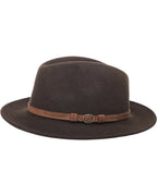 Parforce Tradition wool hat with faux leather band (Brown)