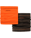 Parforce Pack of 2 fleece tube scarves (Olive/signal orange)