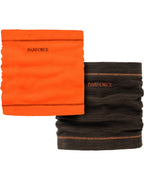 Parforce Pack of 2 fleece tube scarves (Olive/signal orange)