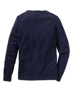 Highmoor V-neck sweater made of lambswool (Marine)