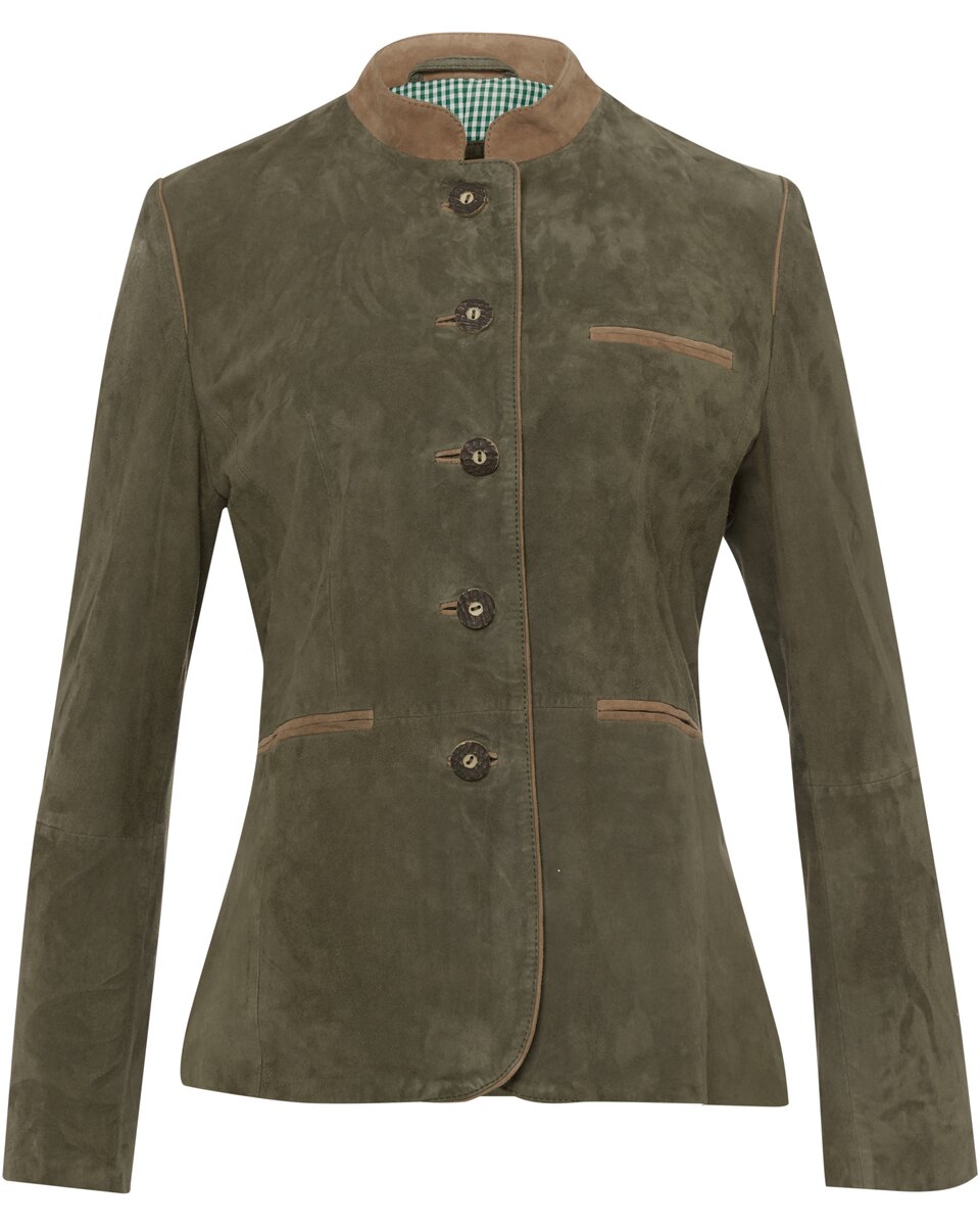 Luis Steindl Leather jacket (Green/beige)