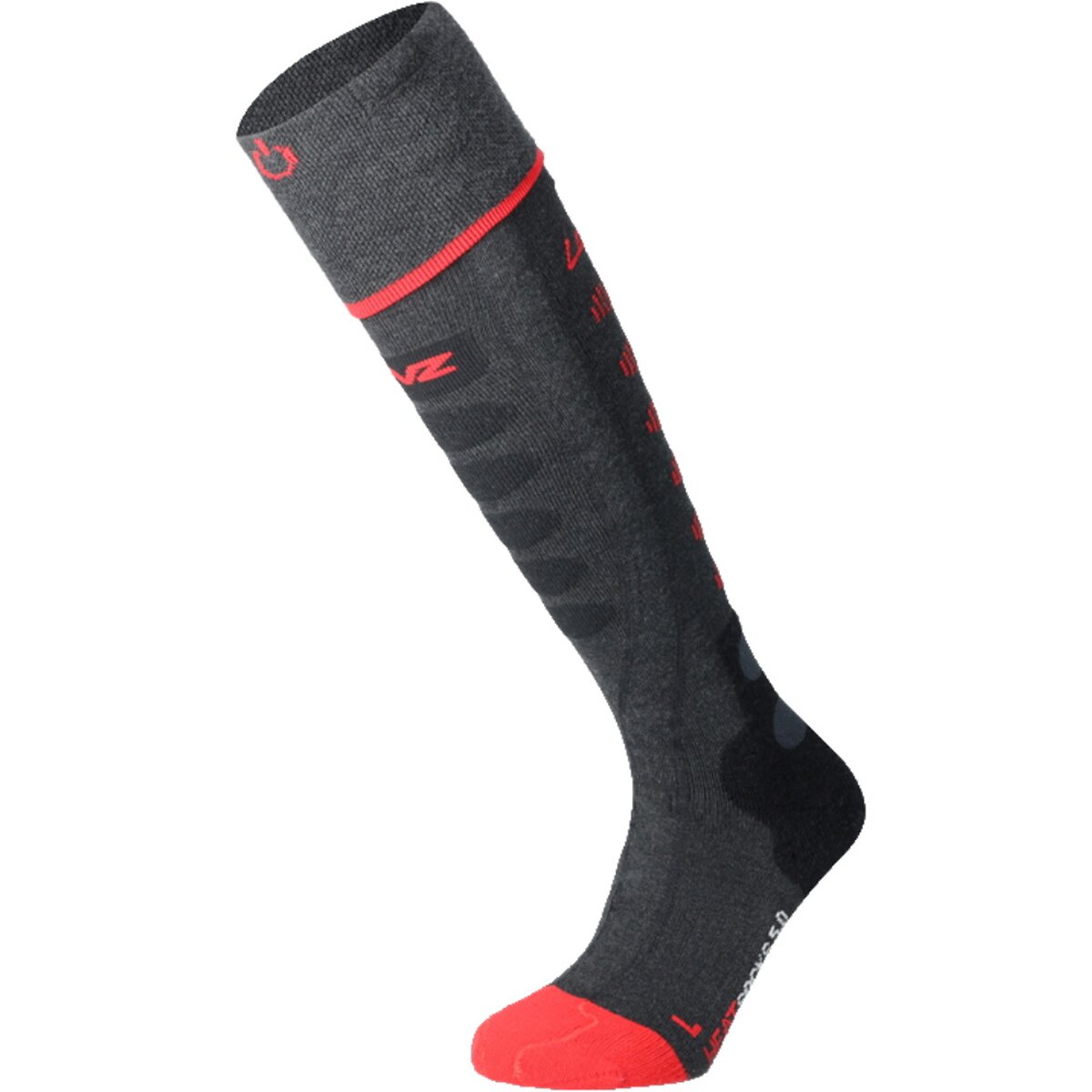 Lenz Pair of heated socks 5.1 Toe Cap® (Anthracite/red, size 39-41)