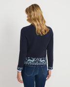 Luis Steindl Cardigan with jacquard pattern (Dark blue)