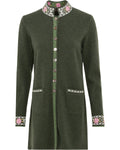 Reitmayer Long cardigan with jacquard pattern (Medium blue)