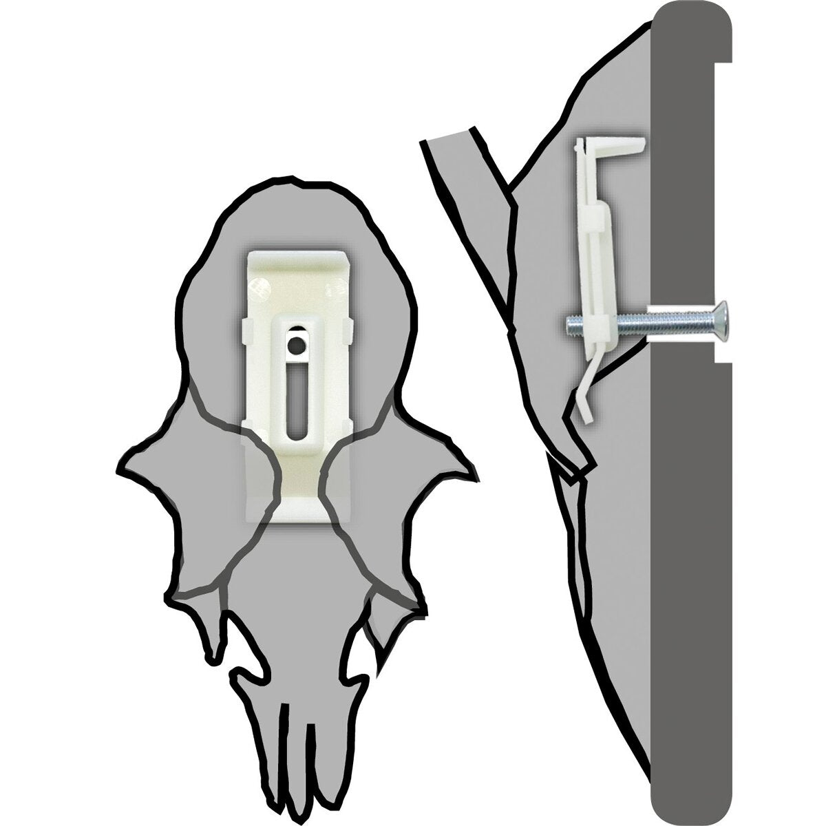 EUROHUNT Horn clips (Dear head, 5-pack)