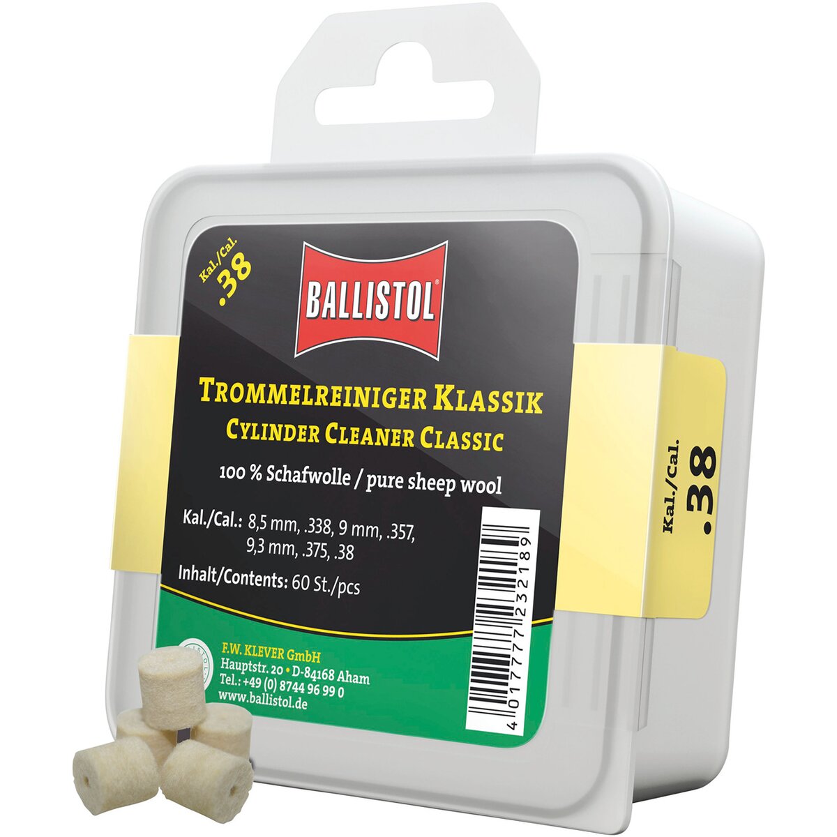 BALLISTOL stobra tīrītājs filcs classic (.38)