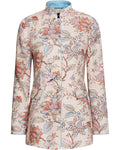 Highmoor Linen jacket with floral print (Beige/colorful)