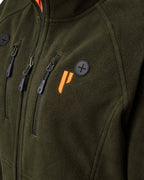 Parforce Women's reversible fleece jacket Reverse Pro (Olive/signal orange)