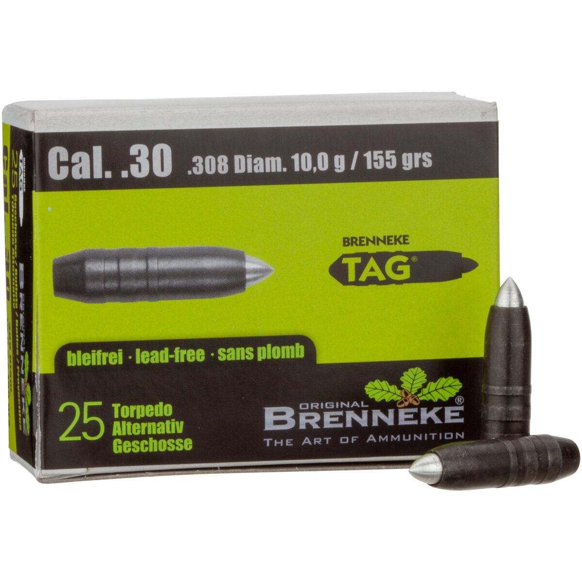 Brenneke Bullets .308 10.0g/155grs. DAY (Caliber .308 (7.62 mm)) — Pack of 25 pcs