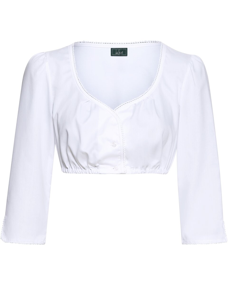 Luis Steindl Dirndl blouse with lace trim (White)