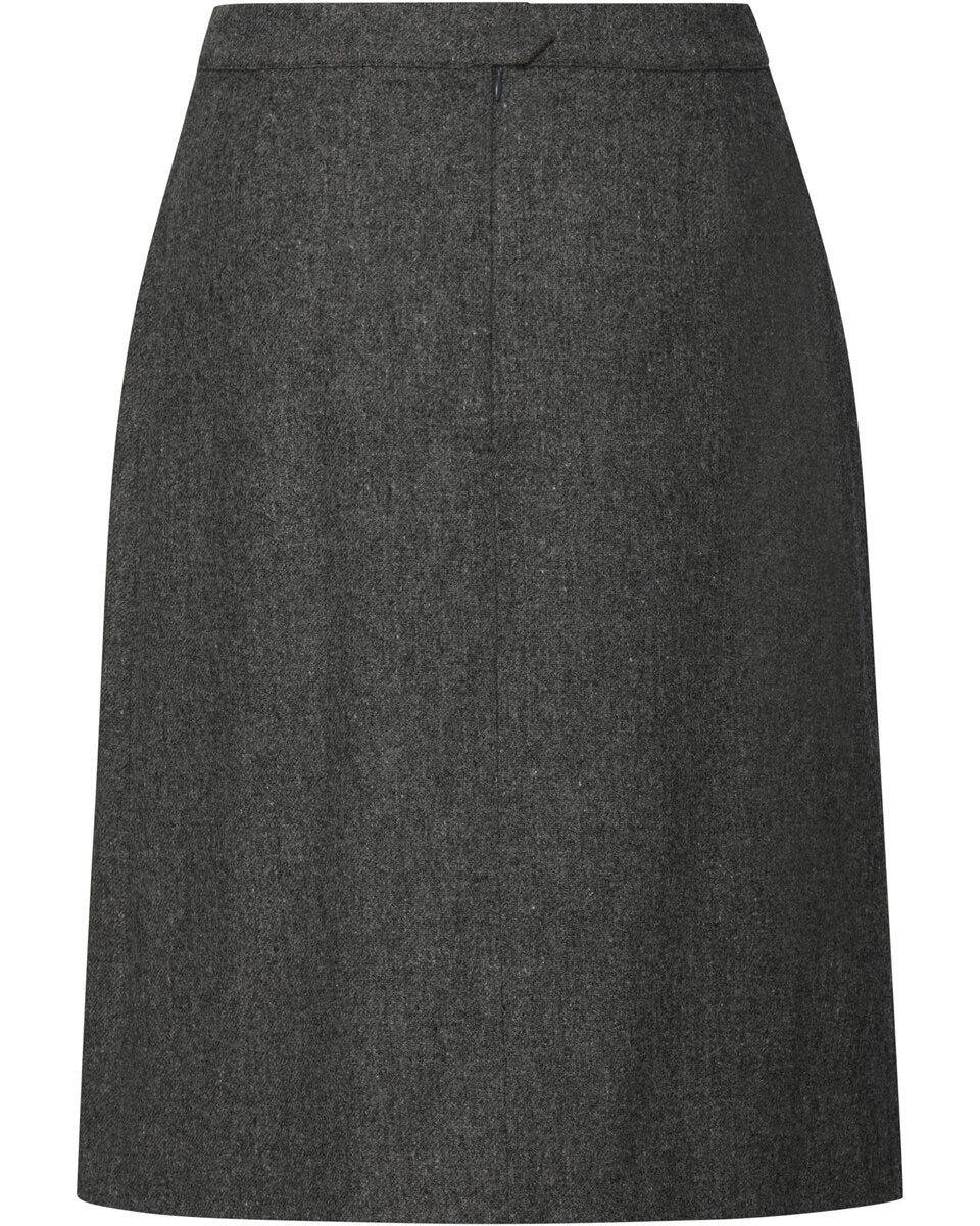 Highmoor Short skirt with pleats (Gray melange)