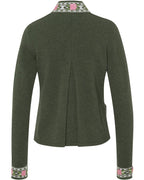 Reitmayer Cardigan with jacquard pattern (Green)
