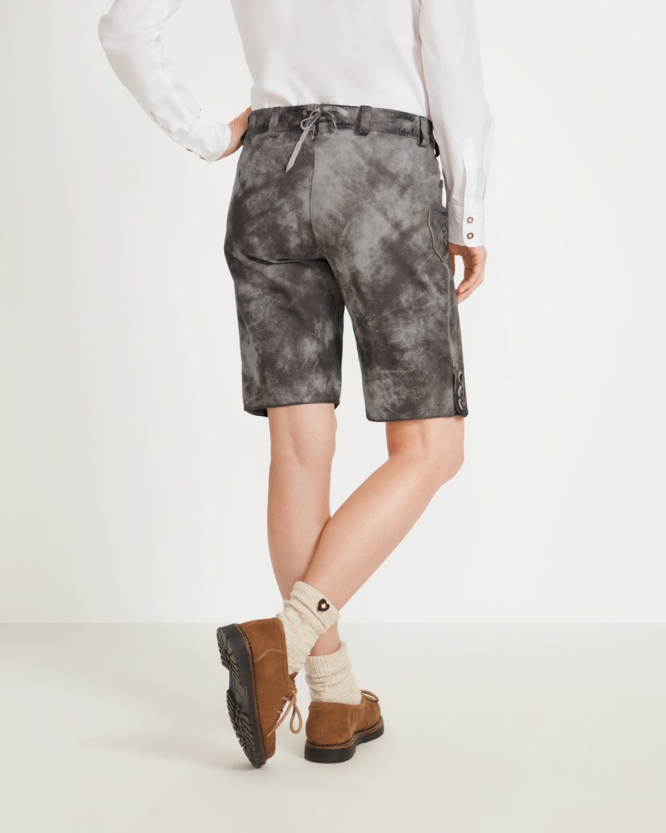 Luis Steindl Short leather pants (Stone/Gray)