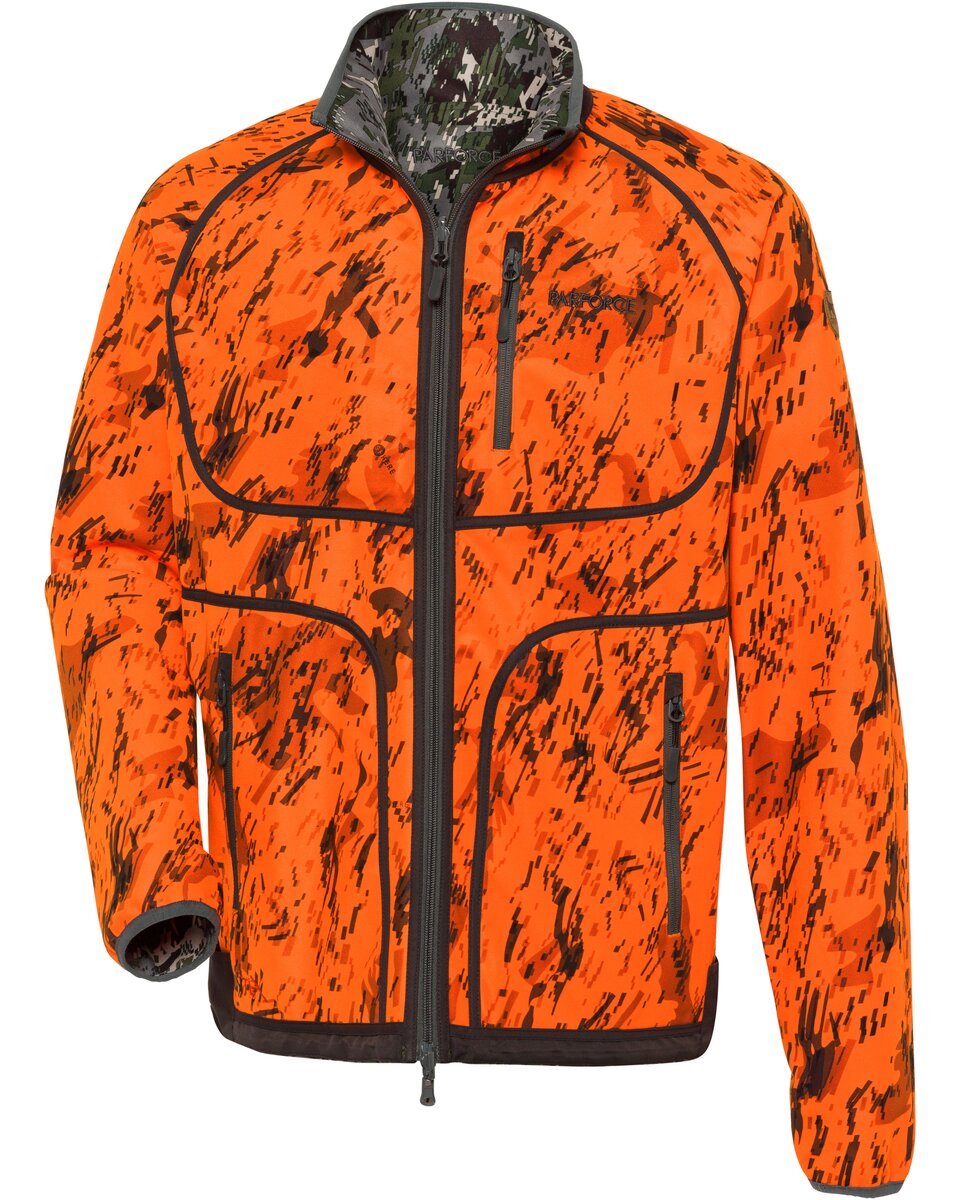 Parforce Reversible fleece jacket greenSphere® Signal (Olive/signal orange)