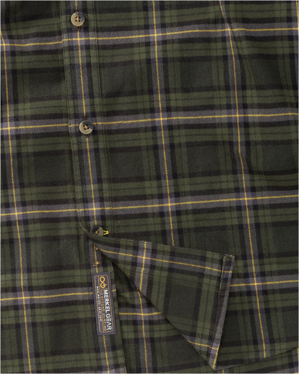 Merkel Gear Shirt Explorer Shirt (Olive/yellow checkered)