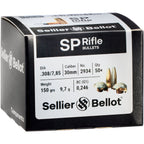 Sellier & Bellot Bullets .308 Tlm FK 9.7g/150grs. (Caliber .308 (7,62 mm)) — Pack of 50 pcs