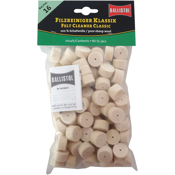 BALLISTOL Filca tīrītājs klasiskais (kal. 16, 90 gab.)
