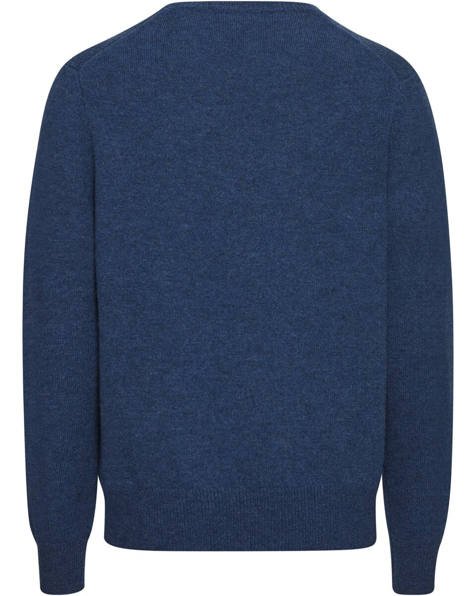 Highmoor Round neck sweater (Blue melange)