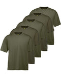 Wald & Forst T-shirts 5-pack (Round neck, olive)