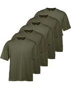 Wald & Forst T-shirts 5-pack (Round neck, olive)