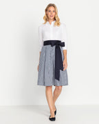 Reitmayer Shirt dress (White/dark blue)