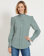 Reitmayer Vichy check blouse (Green)