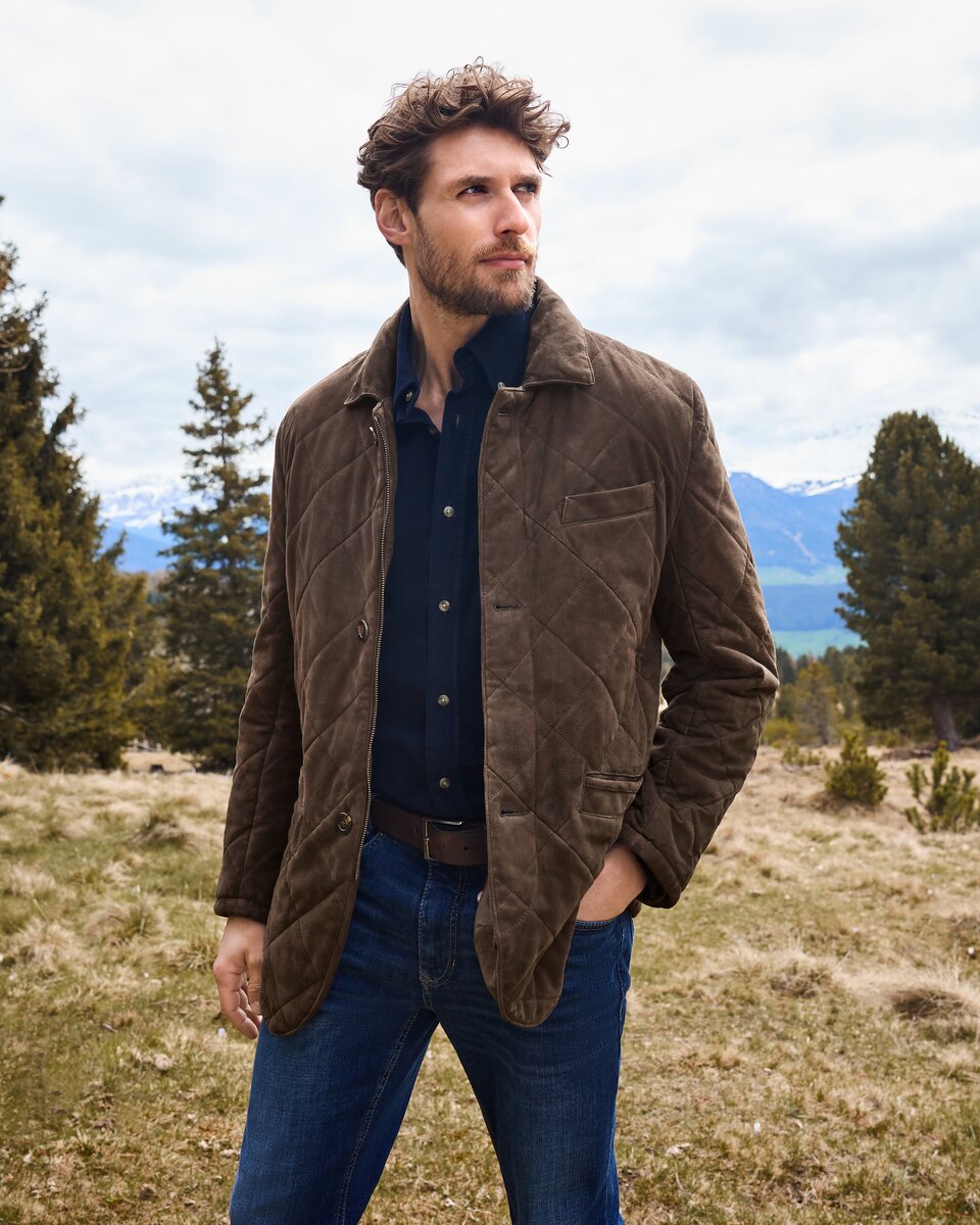 Reitmayer Quilted leather jacket (Brown)