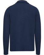 Reitmayer Cardigan with shirt collar (Blue)