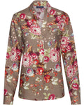 Highmoor Linen blouse (Taupe/pink)