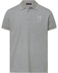 Reitmayer Piqué polo shirt with deer (Gray melange)