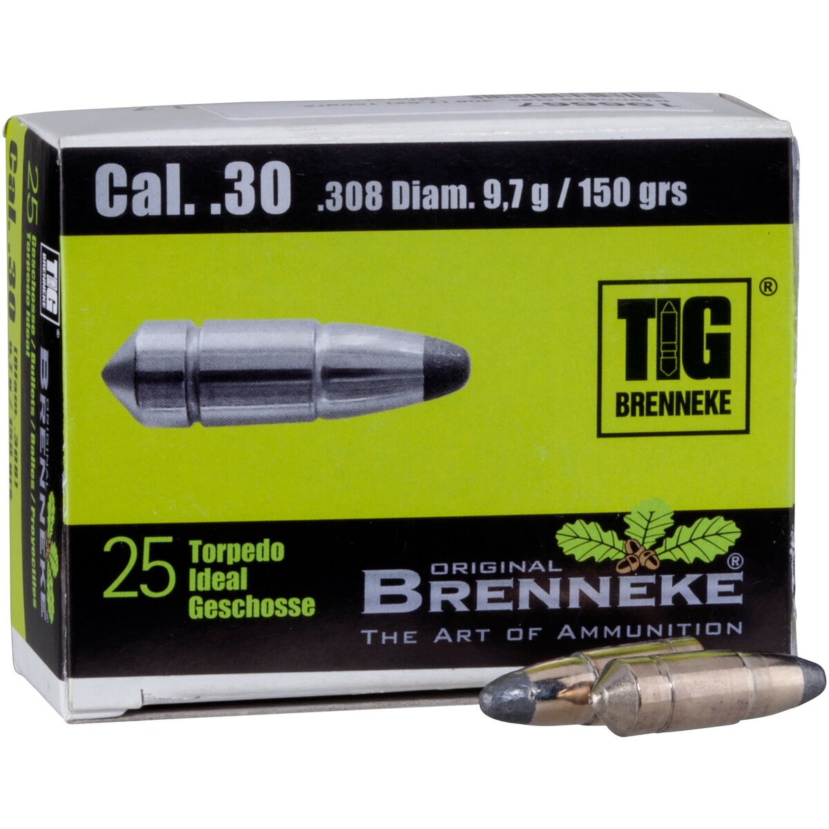 Brenneke Bullets .308 9.7g/150grs. TIG (Caliber .308 (7,62 mm)) — Pack of 25 pcs