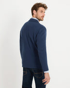 Reitmayer Cardigan with shirt collar (Blue)