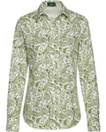 Luis Steindl Paisley blouse with flowers (White/Green)