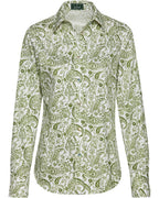 Luis Steindl Paisley blouse with flowers (White/Green)