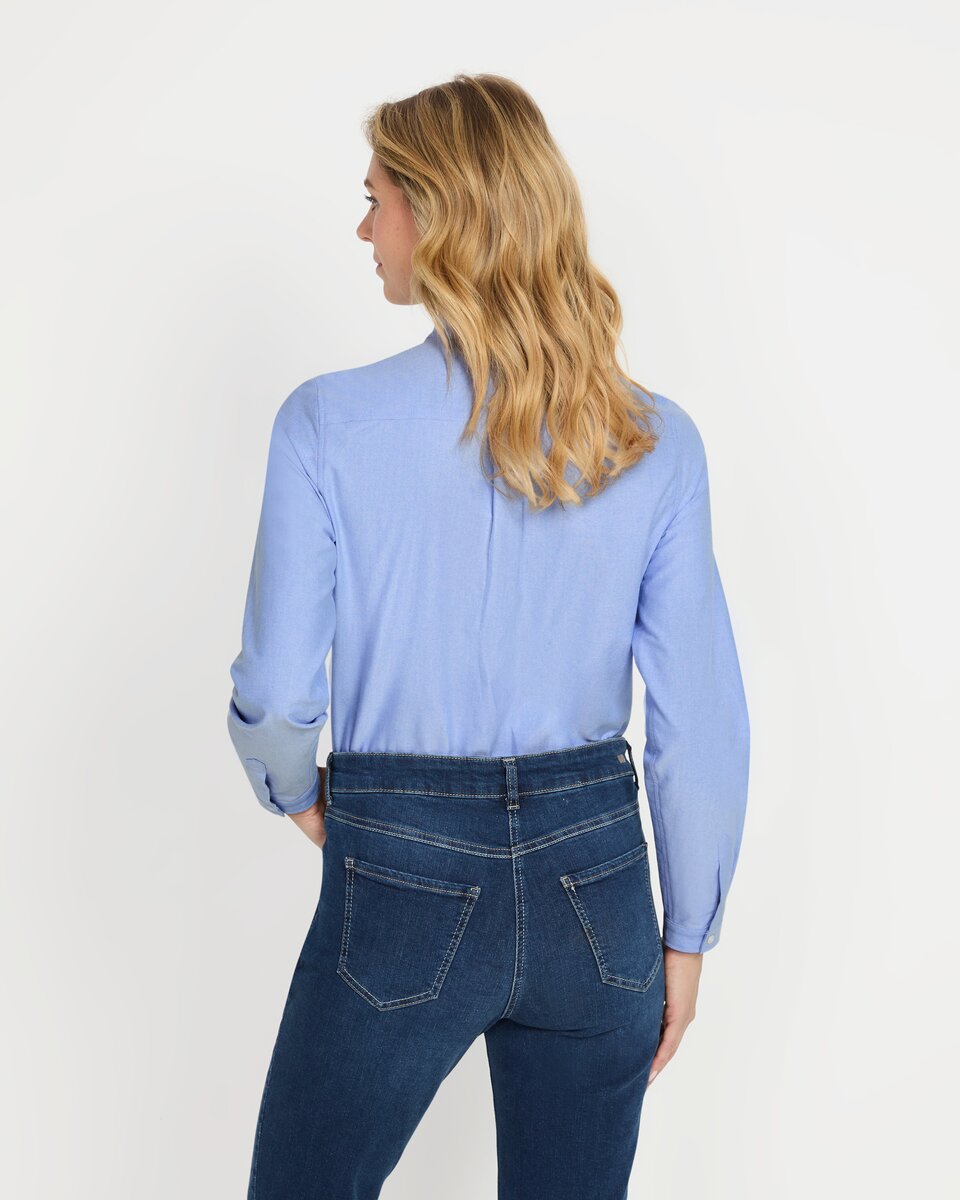 Luis Steindl Oxford blouse with piping (Bleu)
