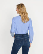Luis Steindl Oxford blouse with piping (Bleu)