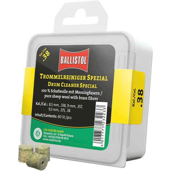 BALLISTOL bungas tīrītāja filcs specializētais (.38 (8.5mm, .338, 9mm, .357, 9.3mm, .375, .38))