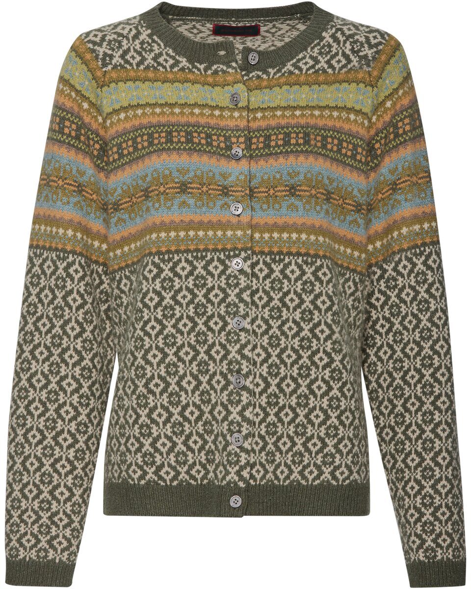 Reitmayer Jacquard cardigan (Brown/Colorful)