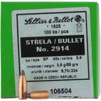 Sellier & Bellot Bullets .224 3.6g/55grs. Tlm (Caliber .224 (5.69 mm)) — Pack of 100 pcs